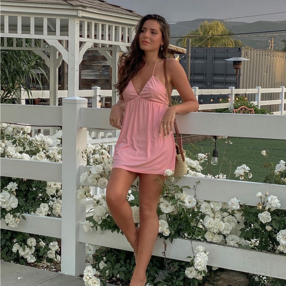 NWT Revolve Superdown Margo Halter Shift Dress in Light Pink